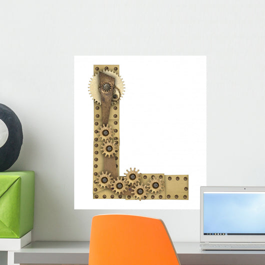 Steampunk Alphabet Letter L Wall Decal