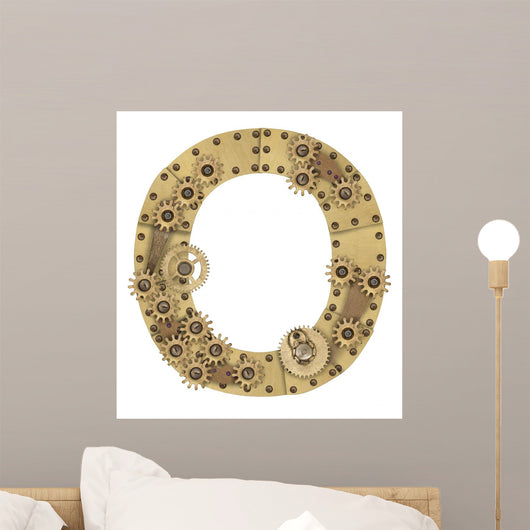 Steampunk Alphabet Letter O Wall Decal