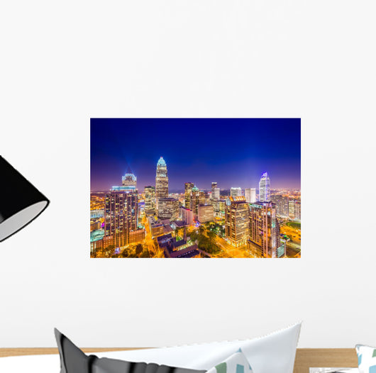 Charlotte Uptown Skyline Wall Decal