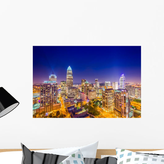 Charlotte Uptown Skyline Wall Decal