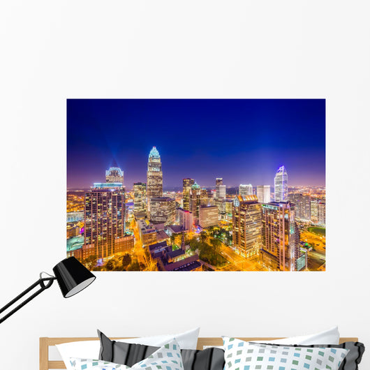 Charlotte Uptown Skyline Wall Decal