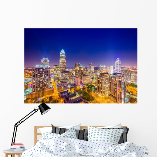 Charlotte Uptown Skyline Wall Decal