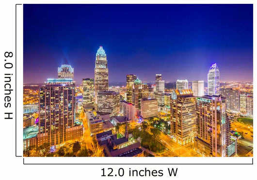 Charlotte Uptown Skyline Wall Decal