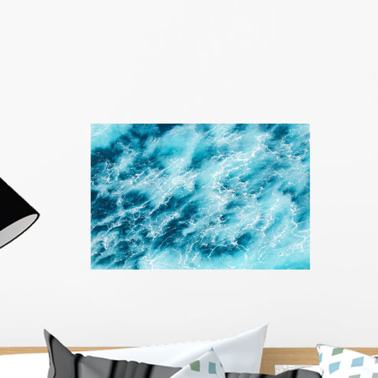 Abstract Splash Turquoise Sea Wall Decal