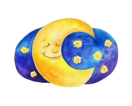 Moon Sky Watercolor Wall Decal
