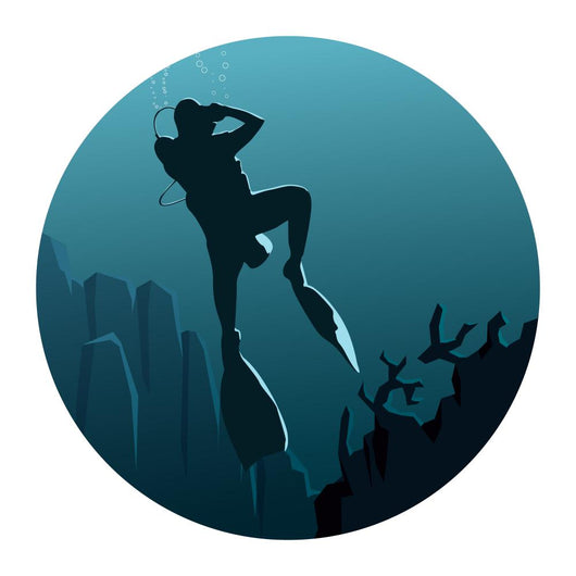 Divers Underwater Wall Decal
