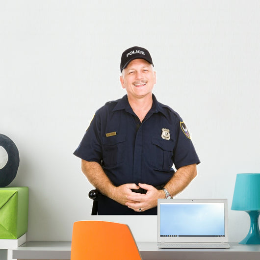 Police Officer Friendly Wall Decal