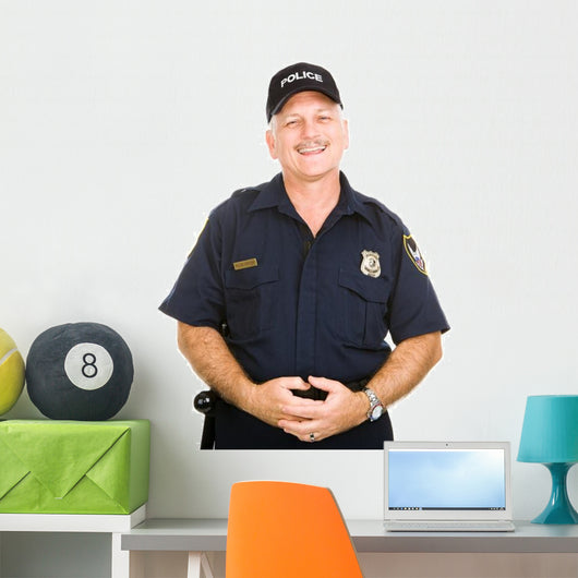 Police Officer Friendly Wall Decal
