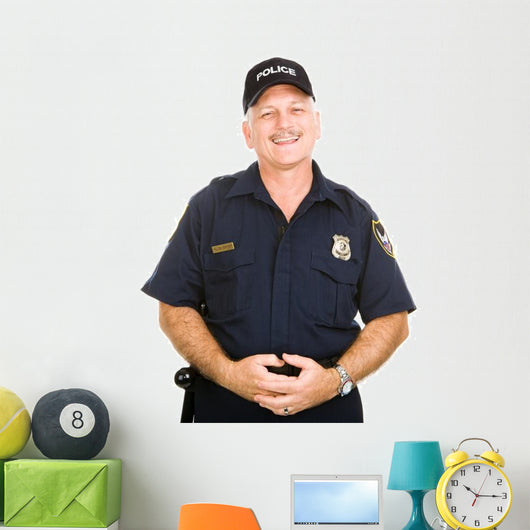 Police Officer Friendly Wall Decal