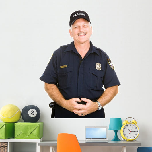 Police Officer Friendly Wall Decal