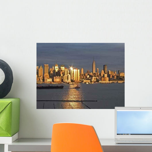 Hudson River Sunset Wall Decal