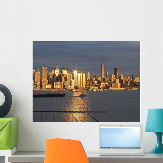 Hudson River Sunset Wall Decal