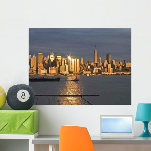 Hudson River Sunset Wall Decal