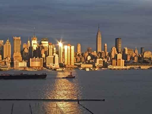 Hudson River Sunset Wall Decal