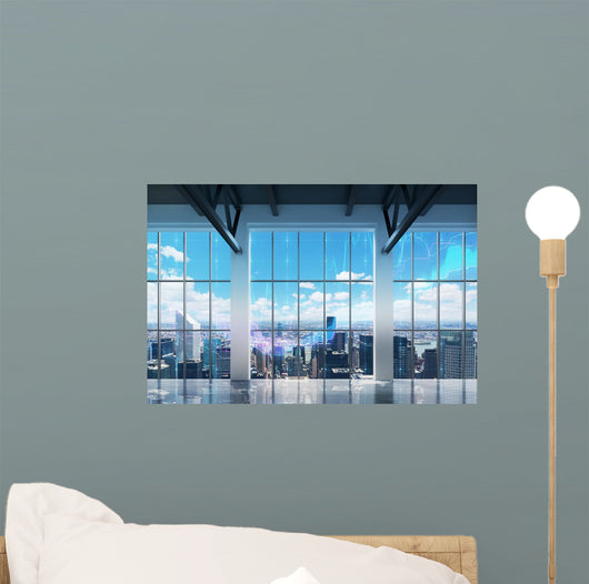 Contemporary Office with New Wall Decal