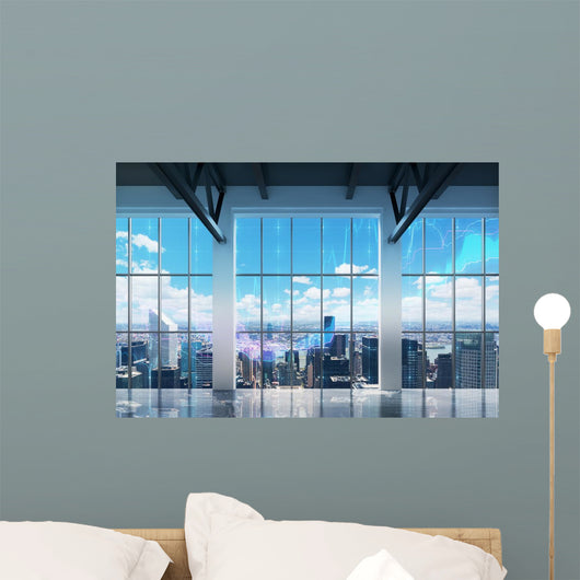 Contemporary Office with New Wall Decal