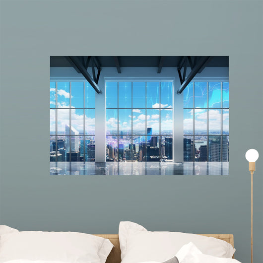 Contemporary Office with New Wall Decal