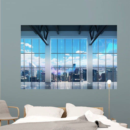 Contemporary Office with New Wall Decal