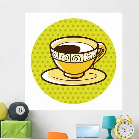 Black Coffee Theme Elements Wall Decal