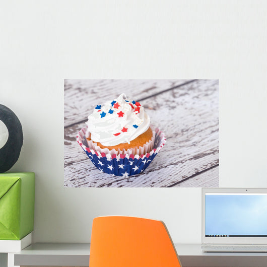 Cupcake with Patriotic Sprinkles Wall Decal