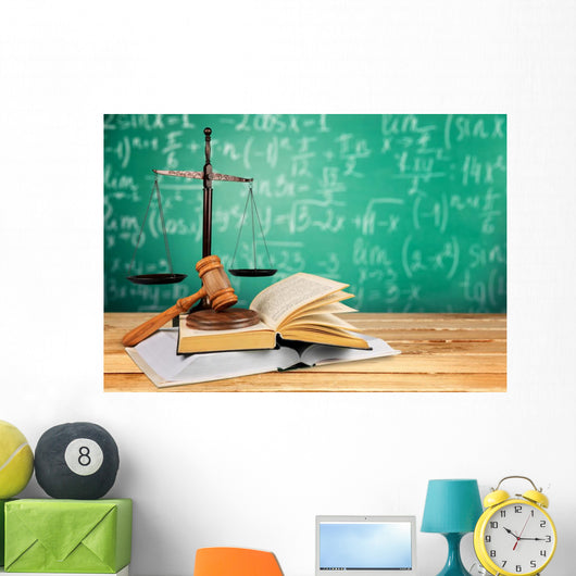 Law Justice Book Wall Decal