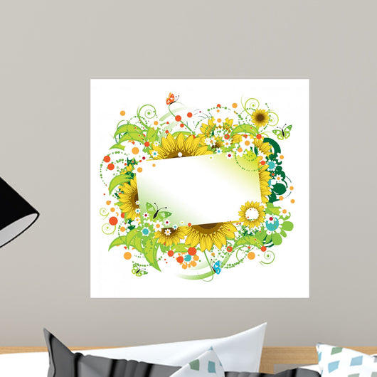 Floral Frame Beautiful Wall Decal