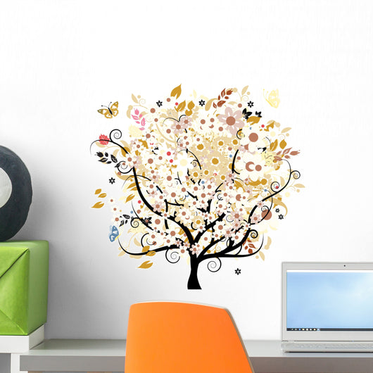 Beautiful Floral Tree Wall Decal