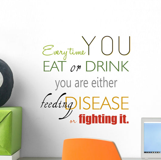 Eat and Drink Nutrition Wall Decal