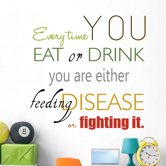 Eat and Drink Nutrition Wall Decal