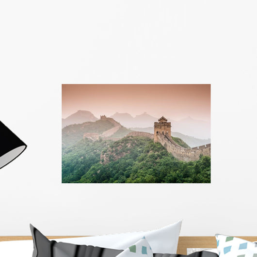 Great Wall China in Fog Wall Decal
