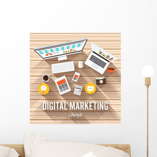 Text Desktop for Business Wall Decal