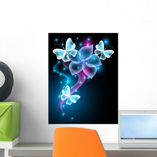 Butterflies and Stars Wall Decal