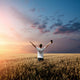 Man Holding up Bible Wall Decal