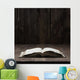 Image of an old  Holy Bible on wooden background on a wooden background in a dark space Wall Mural
