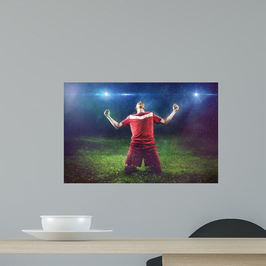 Victorious Soccer Player Wall Decal