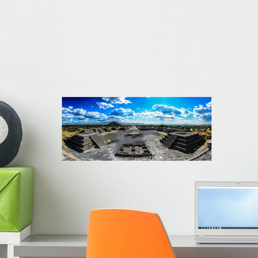 Death Avenue Teotihuacan Mexico Wall Decal Panoramic Wall Decal