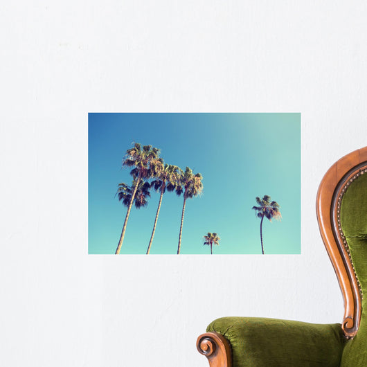 California Palm Trees Retro Wall Decal