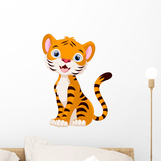Cute Tiger Cartoon Wall Decal