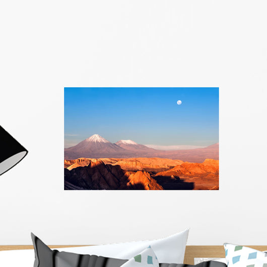 Moon Valley Chilean Volcanoes Wall Decal