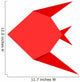 Red Origami Fish Wall Decal