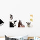 Various Peeking Farm Animals Wall Decal Sticker Set