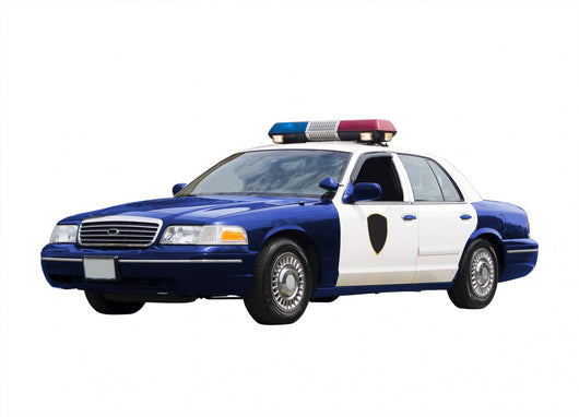 Blue Police Car Wall Decal