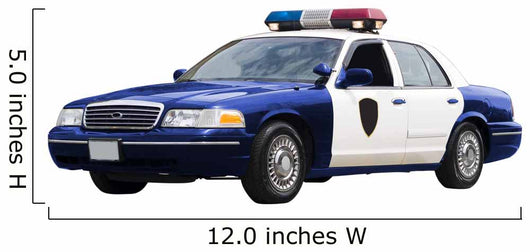 Blue Police Car Wall Decal