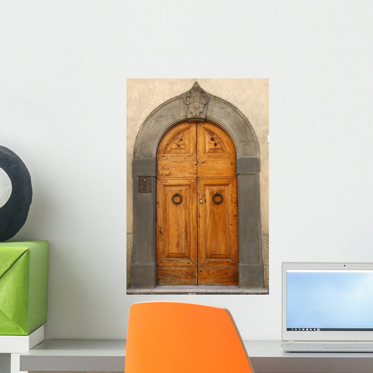 Wooden Residential Doorway Wall Decal