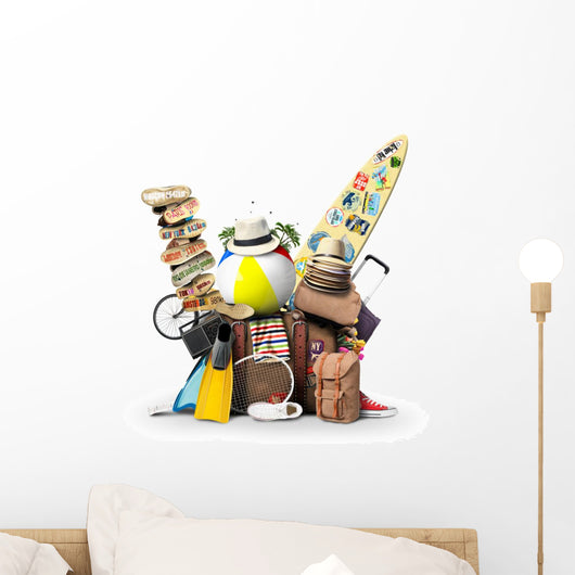 Luggage Leisure and Travel Wall Decal