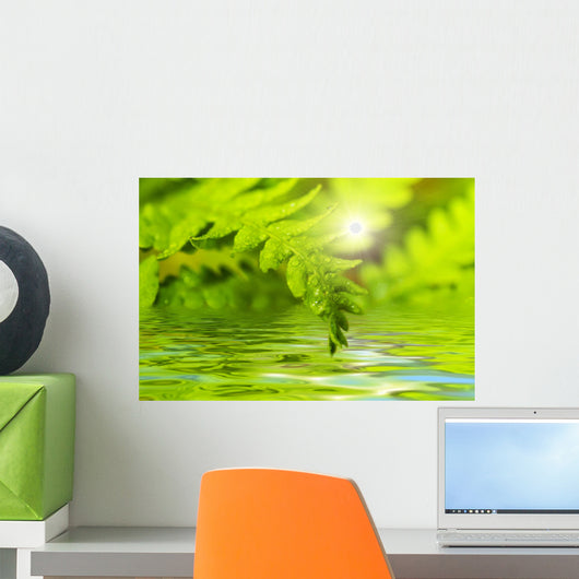Fern Leaf Reflected Water Wall Decal