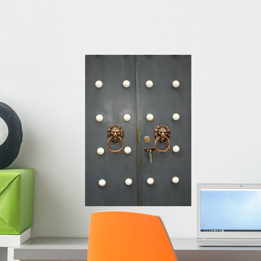 Grey Chinese Style Lion Wall Decal