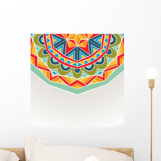With Bright Ethnic Ornament Wall Decal