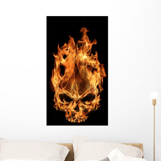 Fire Skull Wall Decal