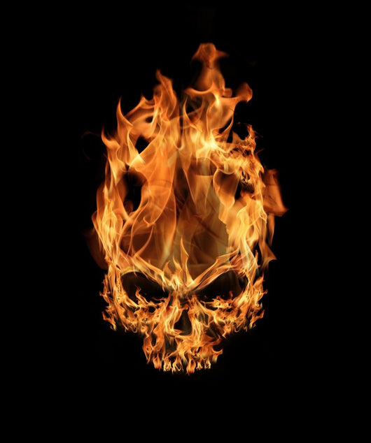 Fire Skull Wall Decal